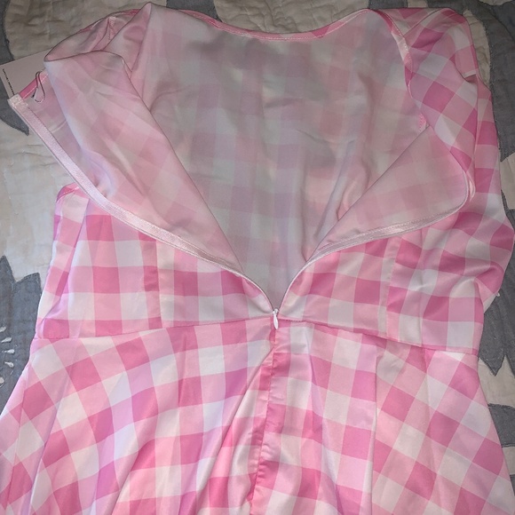 AWIBMK Vintage Retro 1950's Pink Gingham Swing Summer Dress 🌸 from Amazon - Picture 8 of 10
